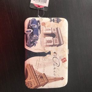 Clasp wallet featuring printed Paris designs